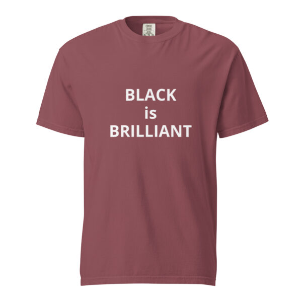 Black is Brilliant - Unisex garment-dyed heavyweight t-shirt - Image 13