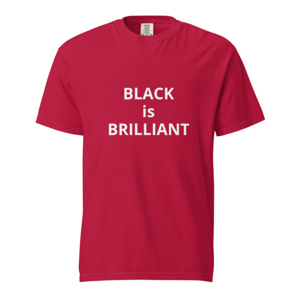 Black is Brilliant - Unisex garment-dyed heavyweight t-shirt - Image 5