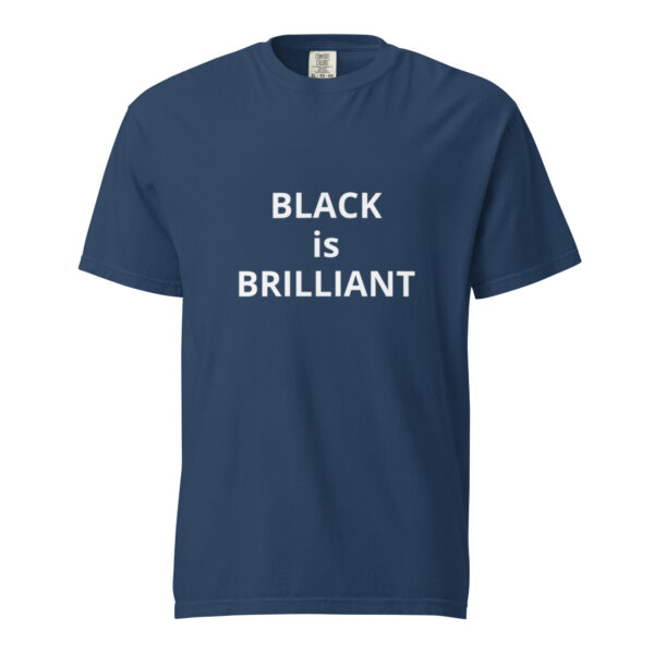 Black is Brilliant - Unisex garment-dyed heavyweight t-shirt - Image 9