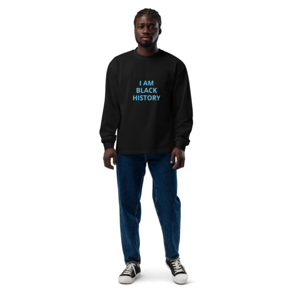 I Am Black History - Premium heavyweight long sleeve shirt - Image 2