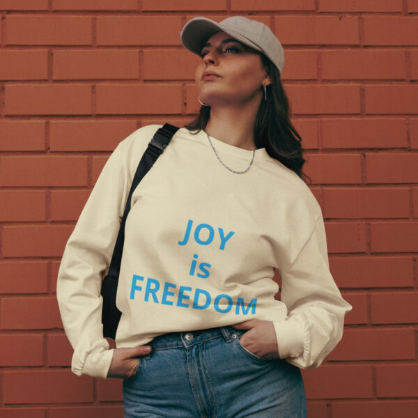 Joy is Freedom - Premium heavyweight long sleeve shirt - Image 4