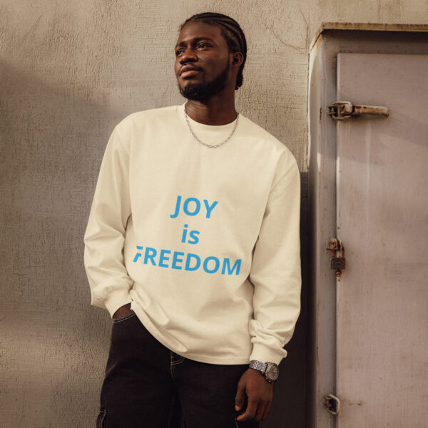 Joy is Freedom - Premium heavyweight long sleeve shirt - Image 4