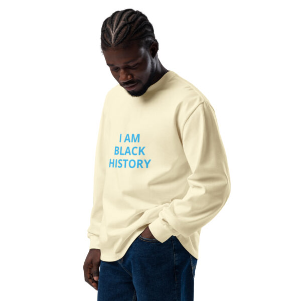 I Am Black History - Premium heavyweight long sleeve shirt - Image 8