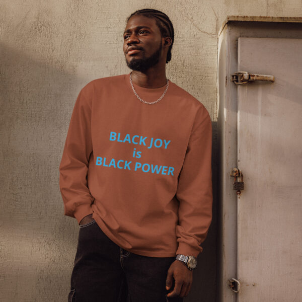 Black Joy is Black Power - Premium heavyweight long sleeve shirt - Image 3