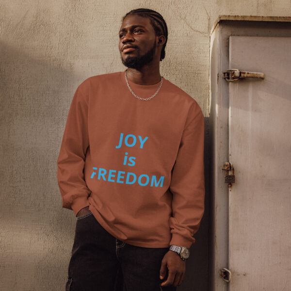 Joy is Freedom - Premium heavyweight long sleeve shirt - Image 3