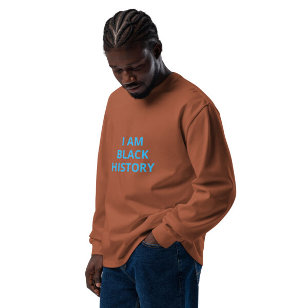 I Am Black History - Premium heavyweight long sleeve shirt - Image 6