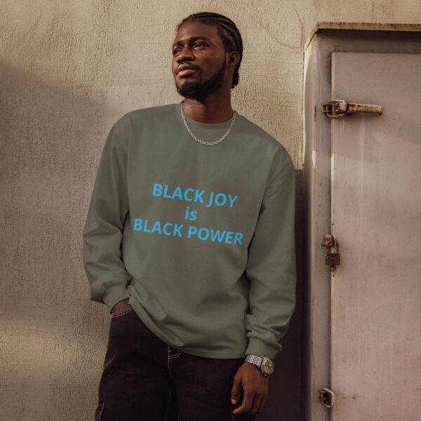 Black Joy is Black Power - Premium heavyweight long sleeve shirt - Image 4