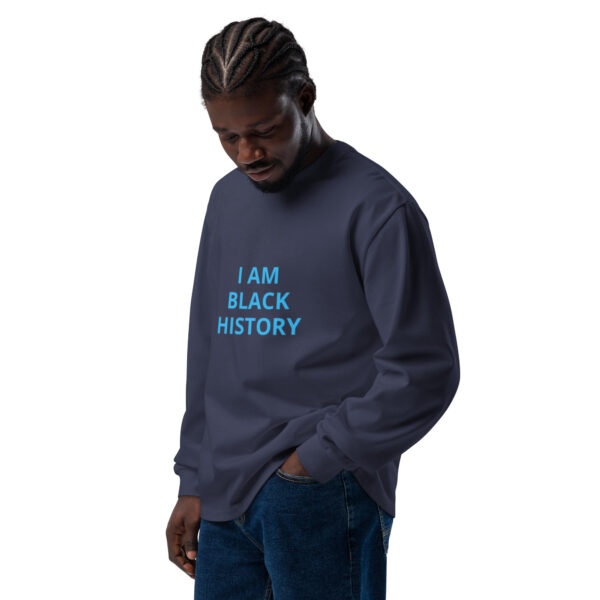 I Am Black History - Premium heavyweight long sleeve shirt - Image 4