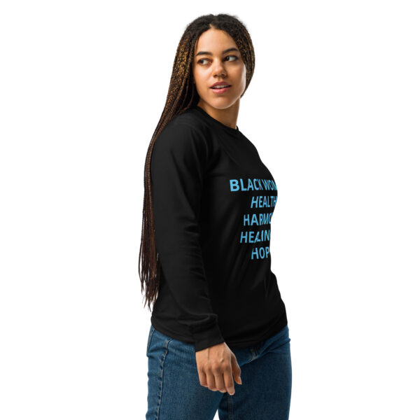 Black Women Health, Healing, Harmony & Hope - Garment-dyed heavyweight long-sleeve shirt - Image 2