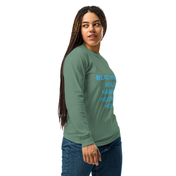 Black Women Health, Healing, Harmony & Hope - Garment-dyed heavyweight long-sleeve shirt - Image 7