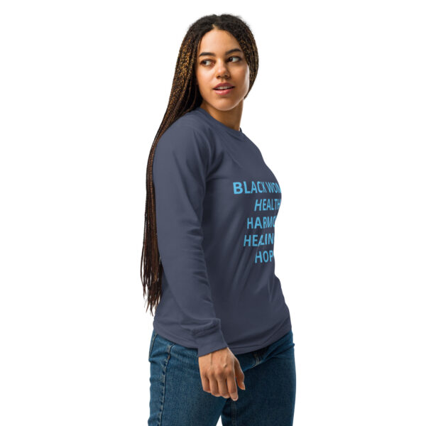 Black Women Health, Healing, Harmony & Hope - Garment-dyed heavyweight long-sleeve shirt - Image 4