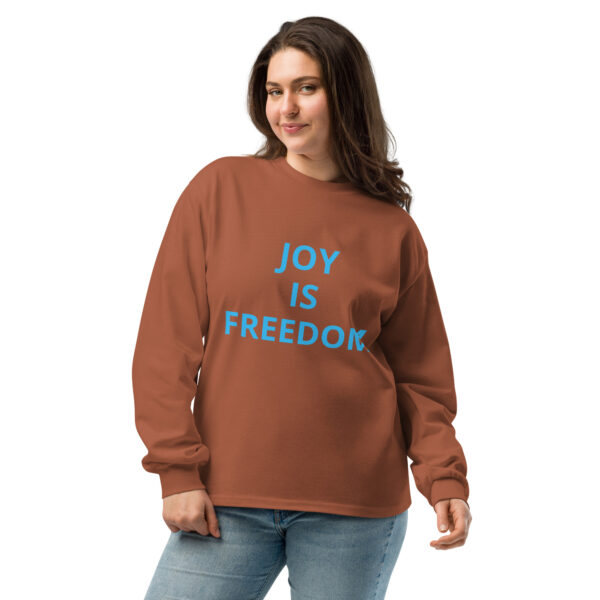 Joy Is Freedom - Premium heavyweight long sleeve shirt - Image 6