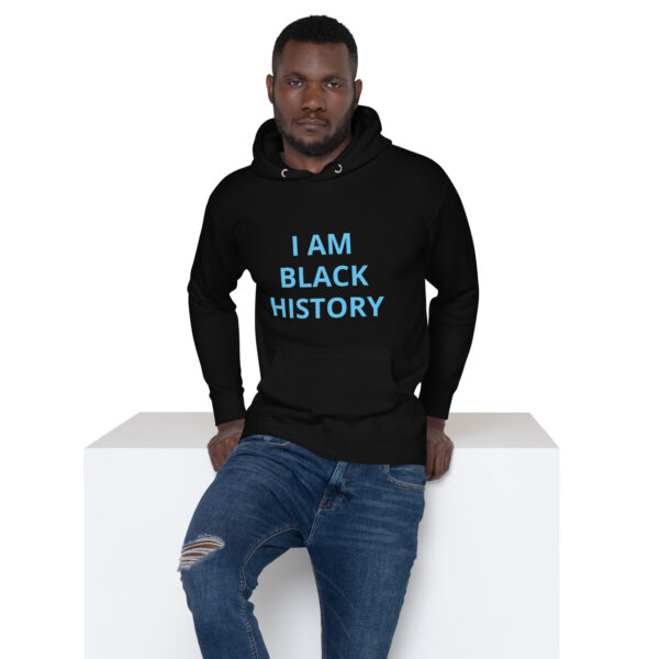 I am Black History - BACE Logo on back - Unisex Hoodie - Image 2