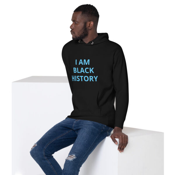 I am Black History - BACE Logo on back - Unisex Hoodie - Image 3