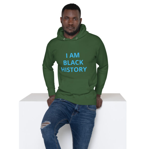 I am Black History - BACE Logo on back - Unisex Hoodie - Image 26