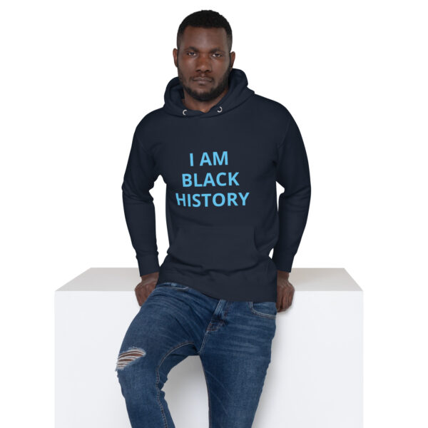 I am Black History - BACE Logo on back - Unisex Hoodie - Image 5