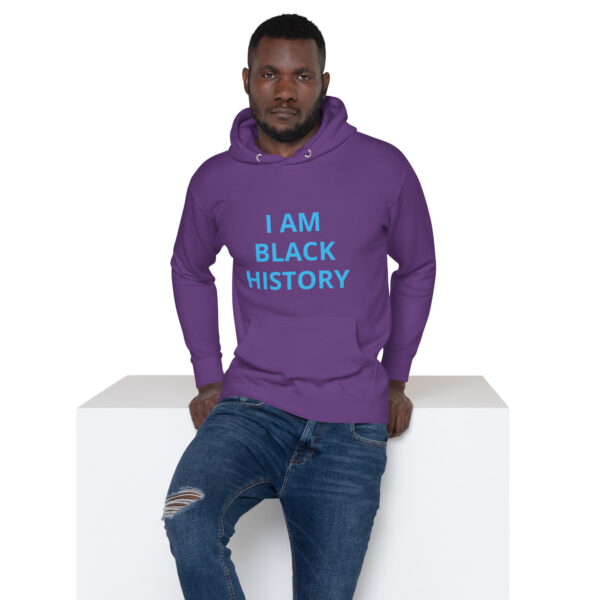 I am Black History - BACE Logo on back - Unisex Hoodie - Image 22