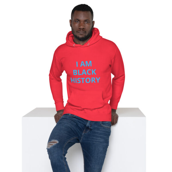 I am Black History - BACE Logo on back - Unisex Hoodie - Image 36