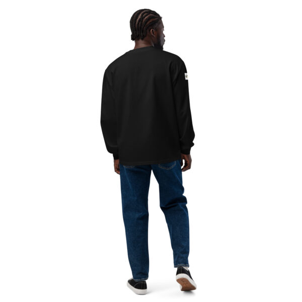 I AM Black History - BACE logo on arm - Premium heavyweight long sleeve shirt - Image 3