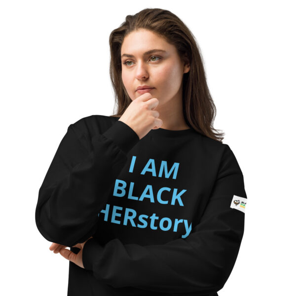 I am Black HERstory - BACE logo on left arm - Premium heavyweight long sleeve shirt - Image 14