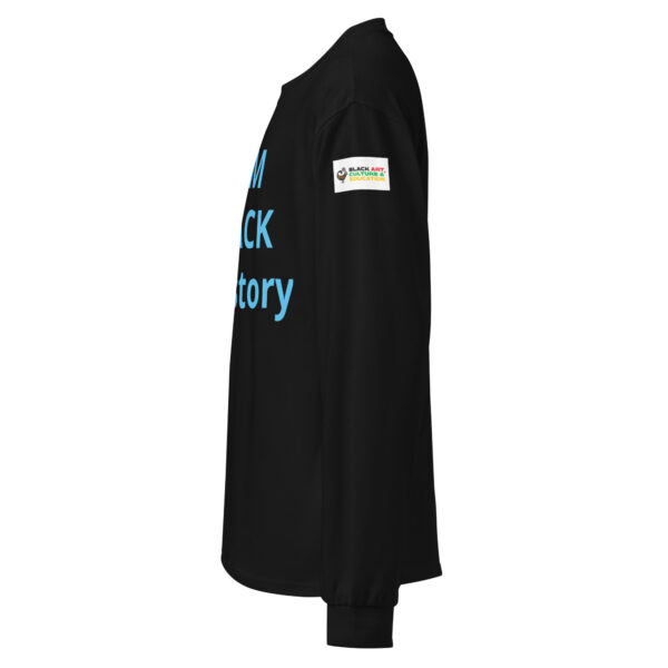 I am Black HERstory - BACE logo on left arm - Premium heavyweight long sleeve shirt - Image 23