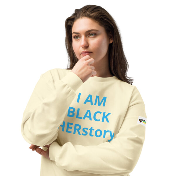 I am Black HERstory - BACE logo on left arm - Premium heavyweight long sleeve shirt - Image 20