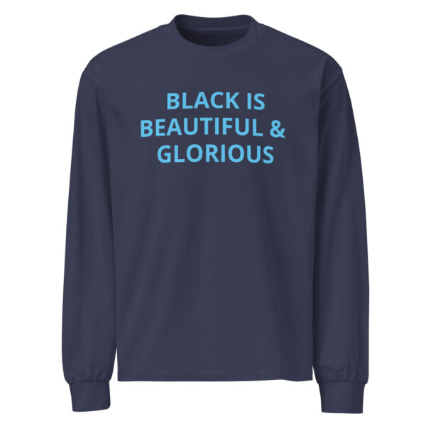 Black Is Beautiful & Glorious - Premium heavyweight long sleeve shirt - Image 19