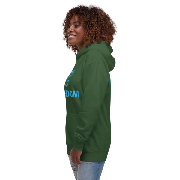 Joy Is Freedom (front), Freedom is Joy (back) - Unisex Hoodie - Image 44