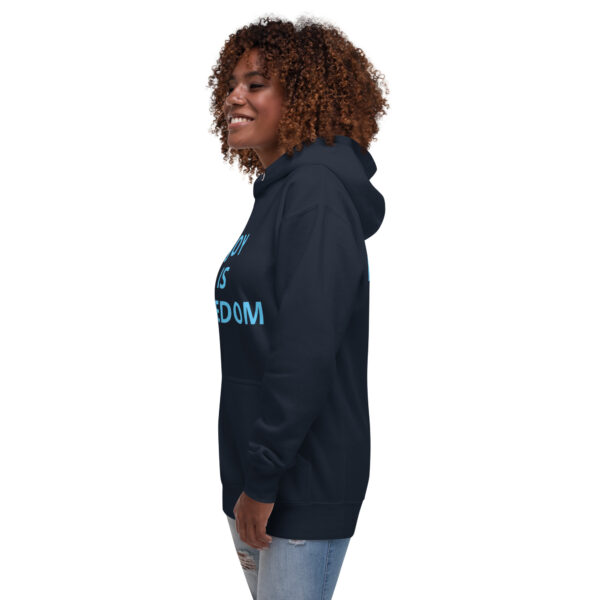 Joy Is Freedom (front), Freedom is Joy (back) - Unisex Hoodie - Image 32