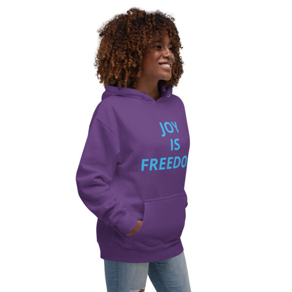 Joy Is Freedom (front), Freedom is Joy (back) - Unisex Hoodie - Image 42