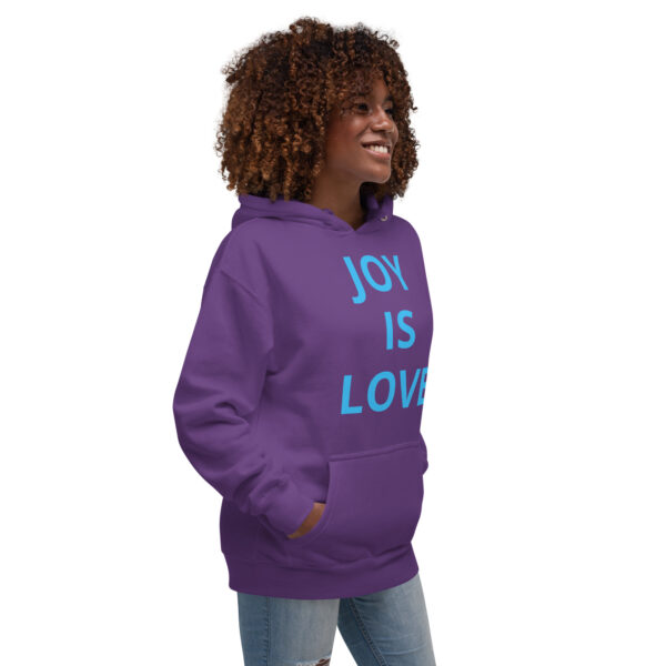 Joy Is Love (front) & Love Is Joy (back) - Unisex Hoodie - Image 6