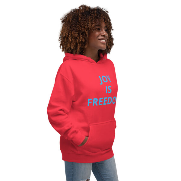 Joy Is Freedom (front), Freedom is Joy (back) - Unisex Hoodie - Image 48