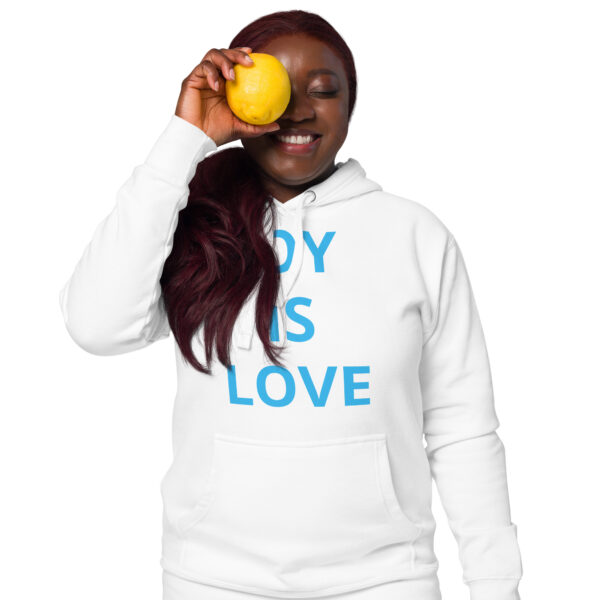 Joy Is Love (front) & Love Is Joy (back) - Unisex Hoodie - Image 36