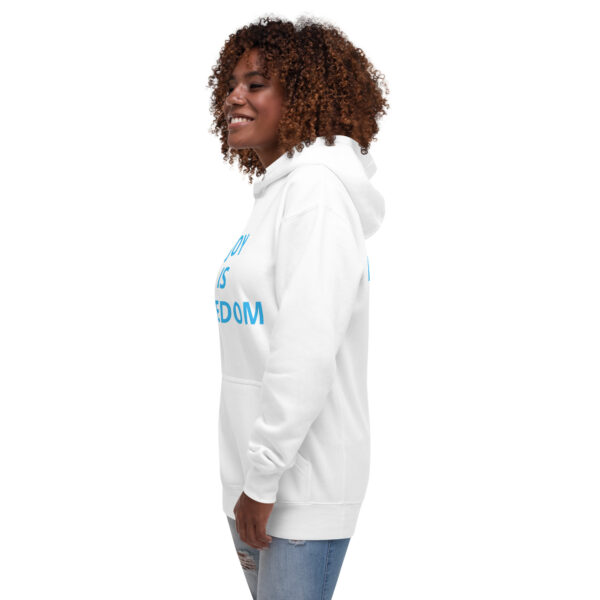 Joy Is Freedom (front), Freedom is Joy (back) - Unisex Hoodie - Image 53